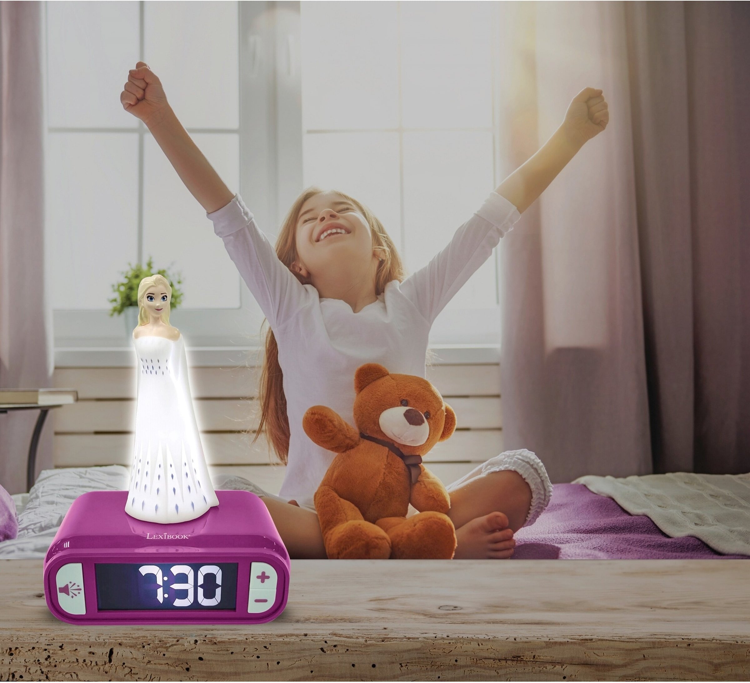 Lexibook Disney Frozen Ii 2in1 Wecker und Nachtlicht Disney Frozen