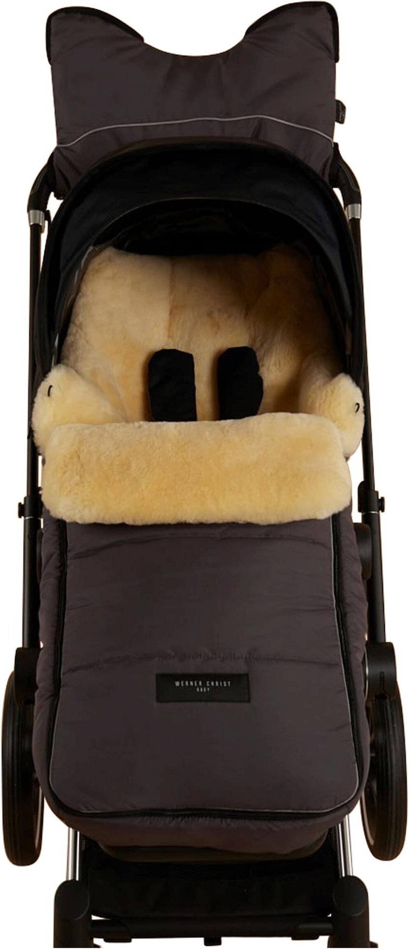 Werner Christ Baby Lammfell-Fußsack Arosa schwarz