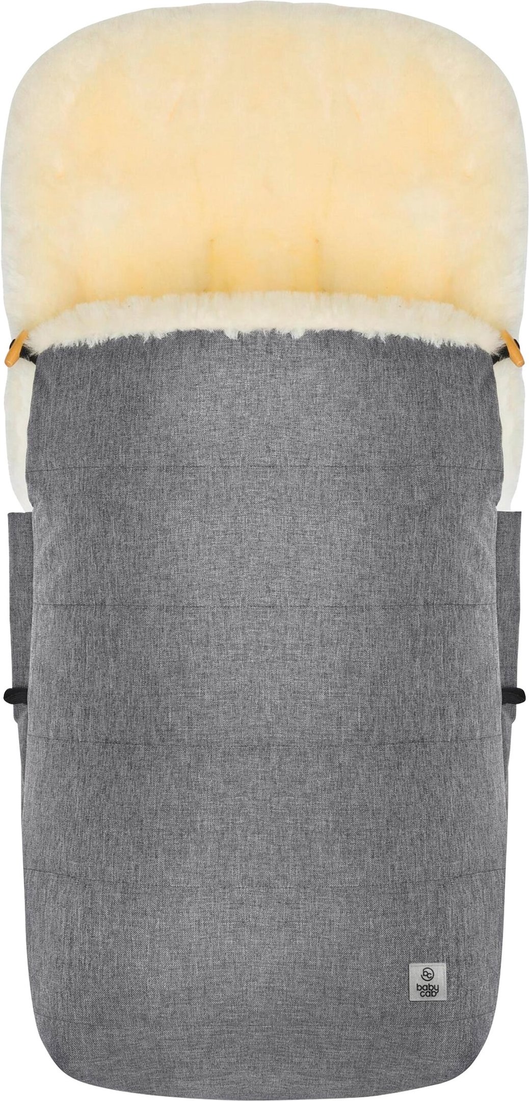 Babycab Winterfußsack Lammfell Lille für Kinderwagen, Buggy grau