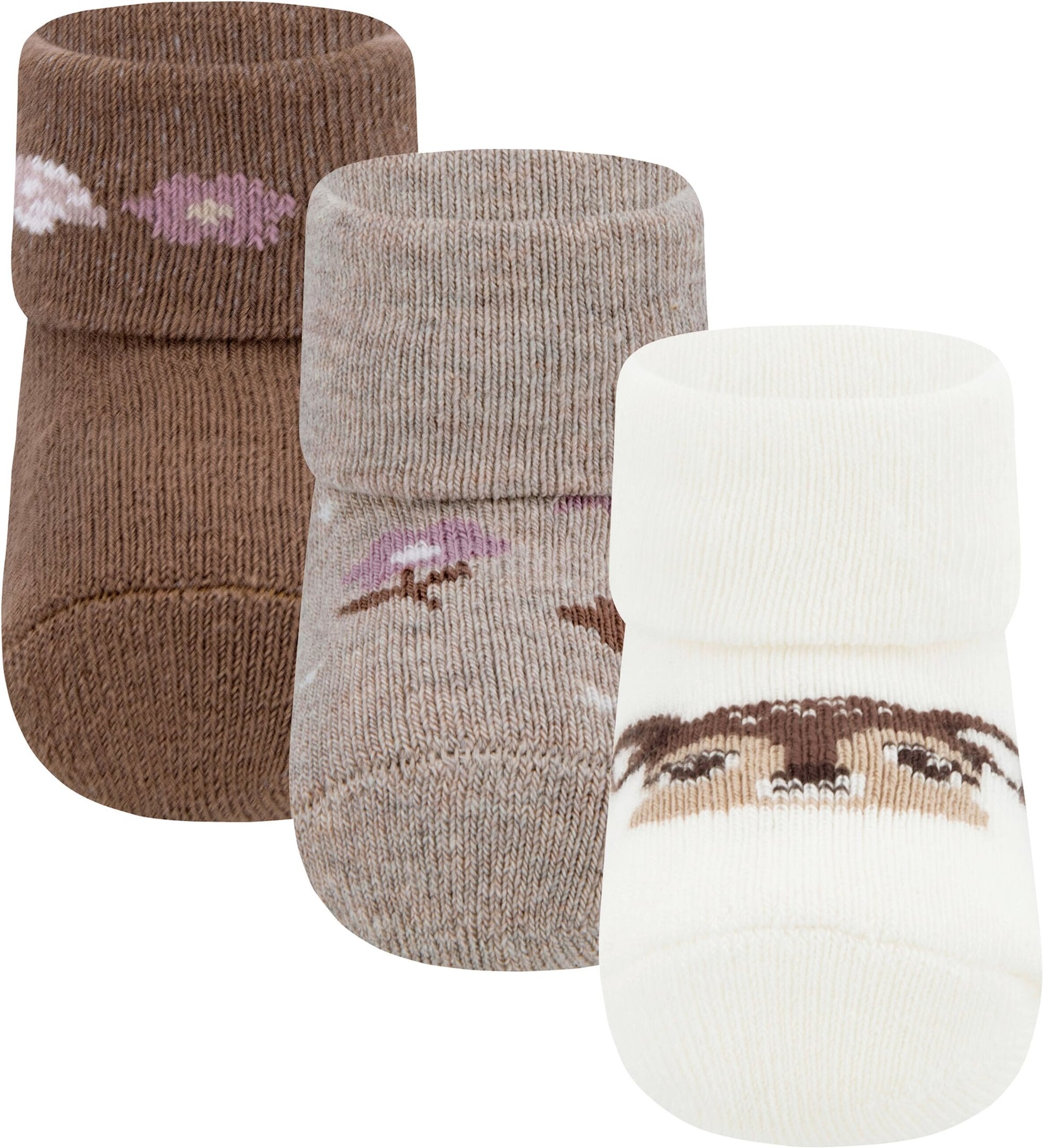 Ewers 3er-Pack Erstlingssocken Reh Blumen