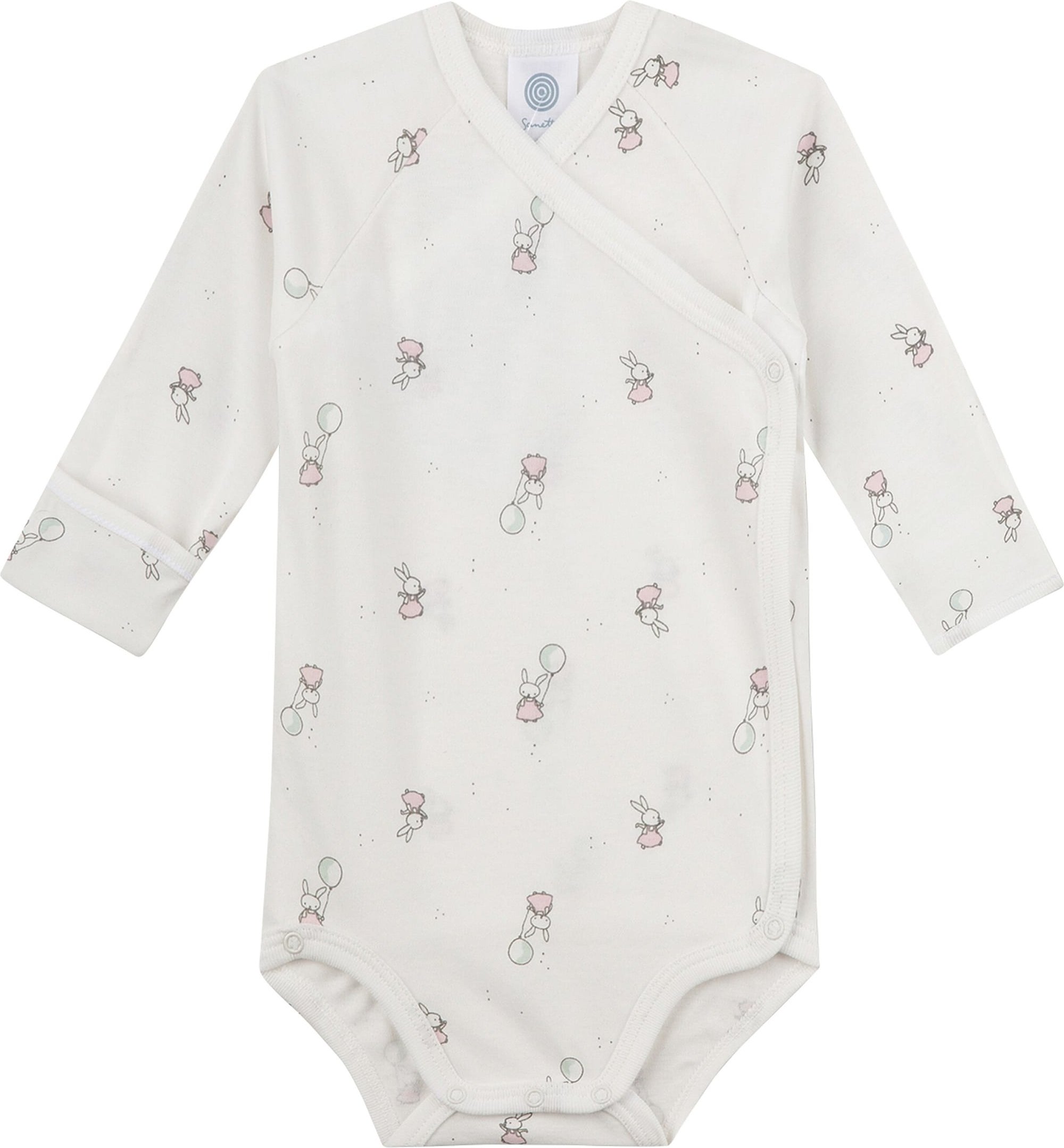 Sanetta Wickelbody langarm Hasen Luftballons