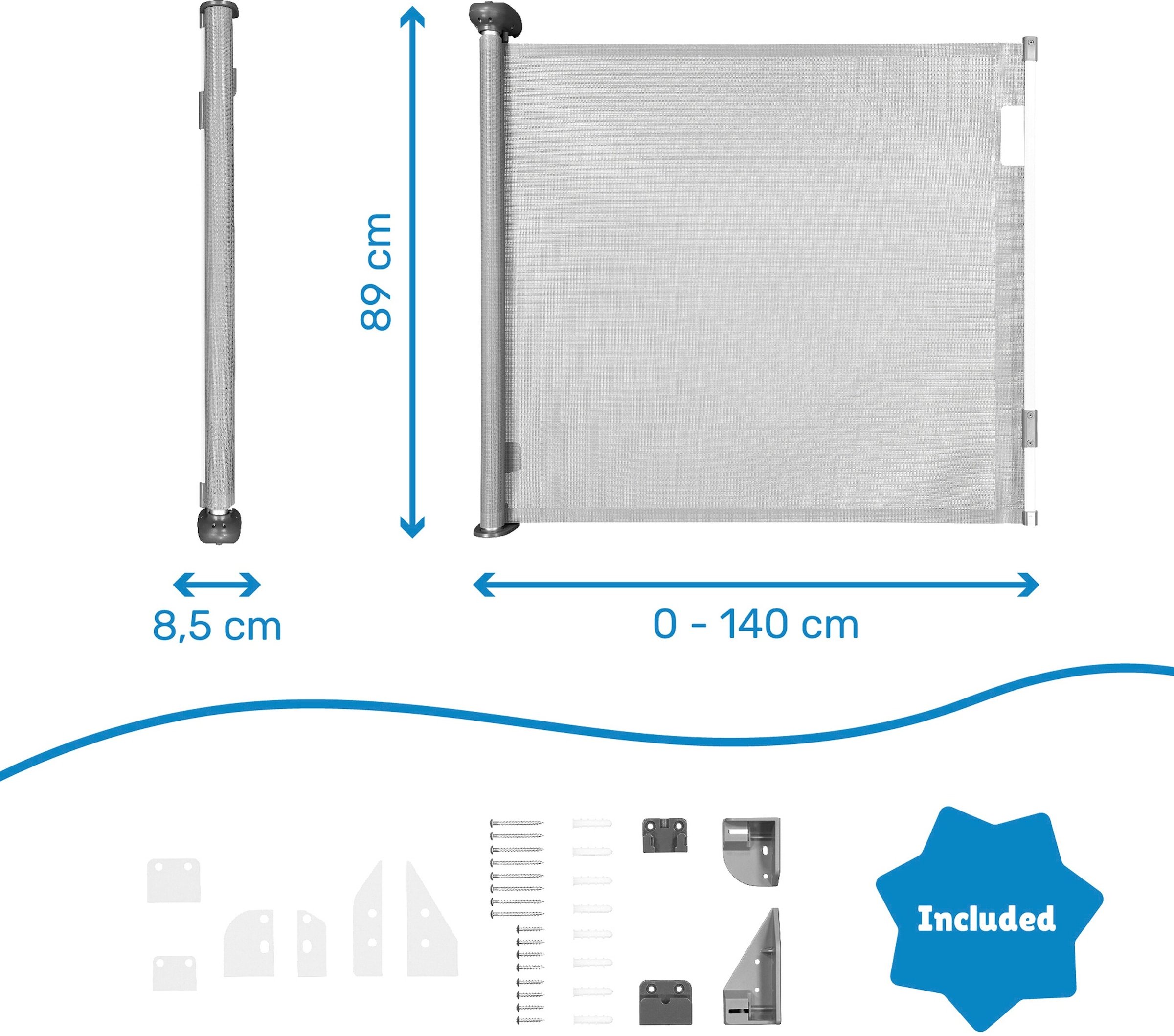 Badabulle Türschutzgitter Safe & Roll bis 140 cm