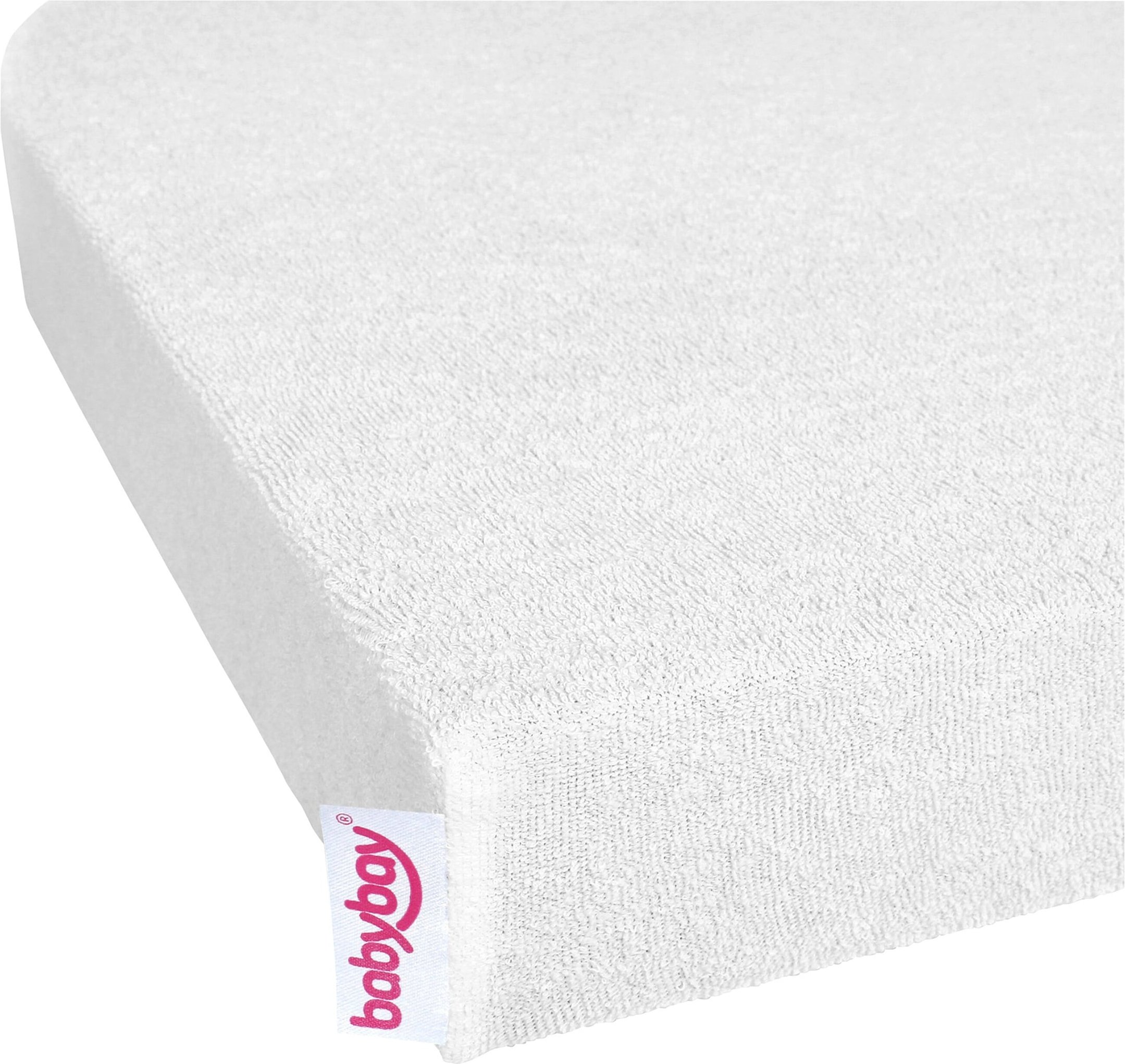 Babybay® Frottee-Spannbettuch wasserdicht für Beistellbett Maxi, Midi, Boxspring, Comfort und Comfort Plus