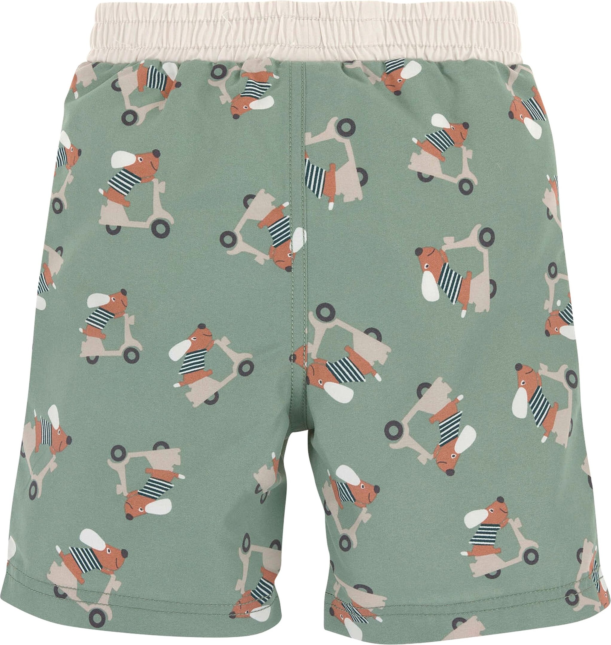 Lässig Badeshorts mit Windeleinsatz und UV-Schutz Dackel Roller