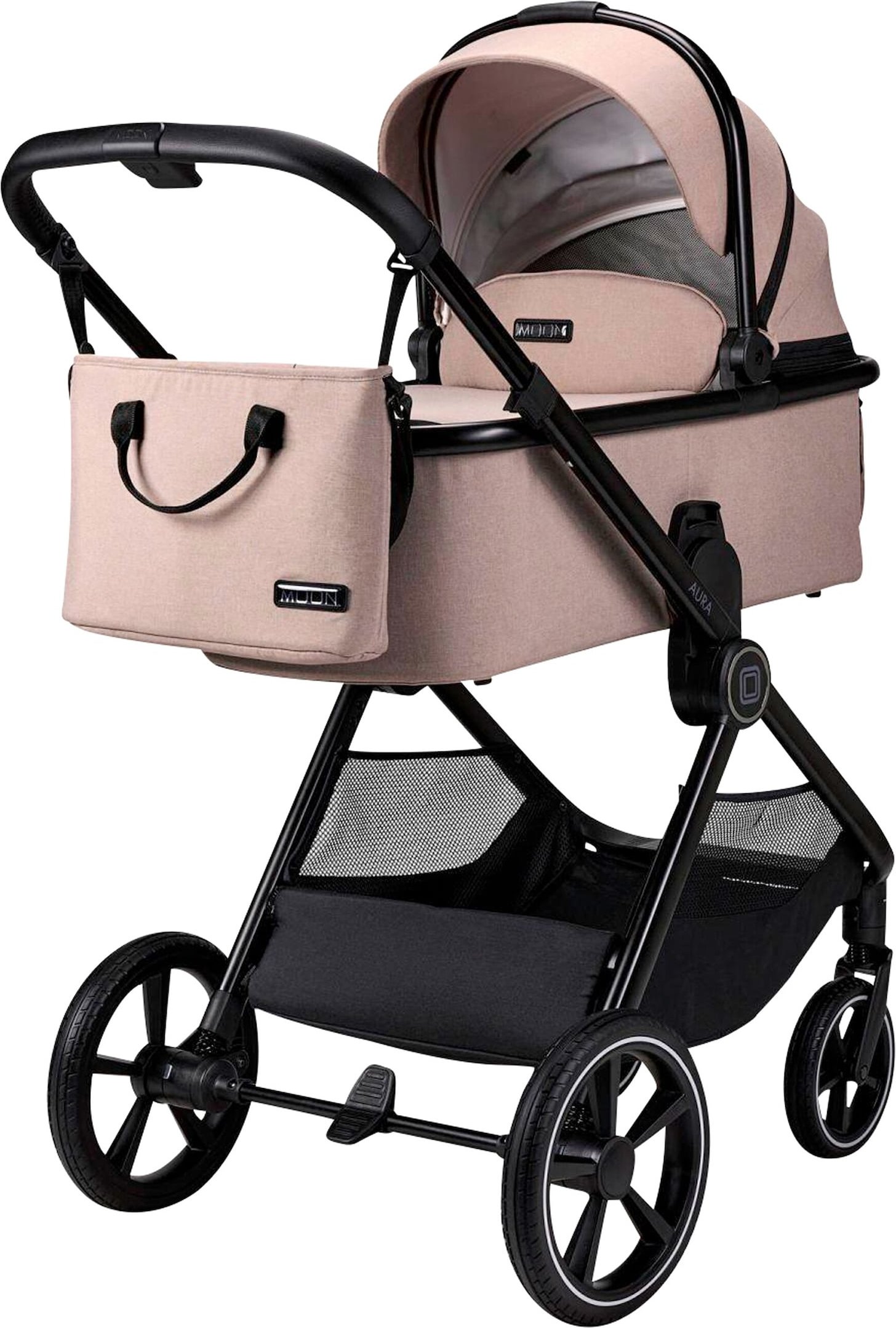 Moon Kombikinderwagen Aura (2026) Trio-Set inkl. Babyschale Cosmo 2.0 beige