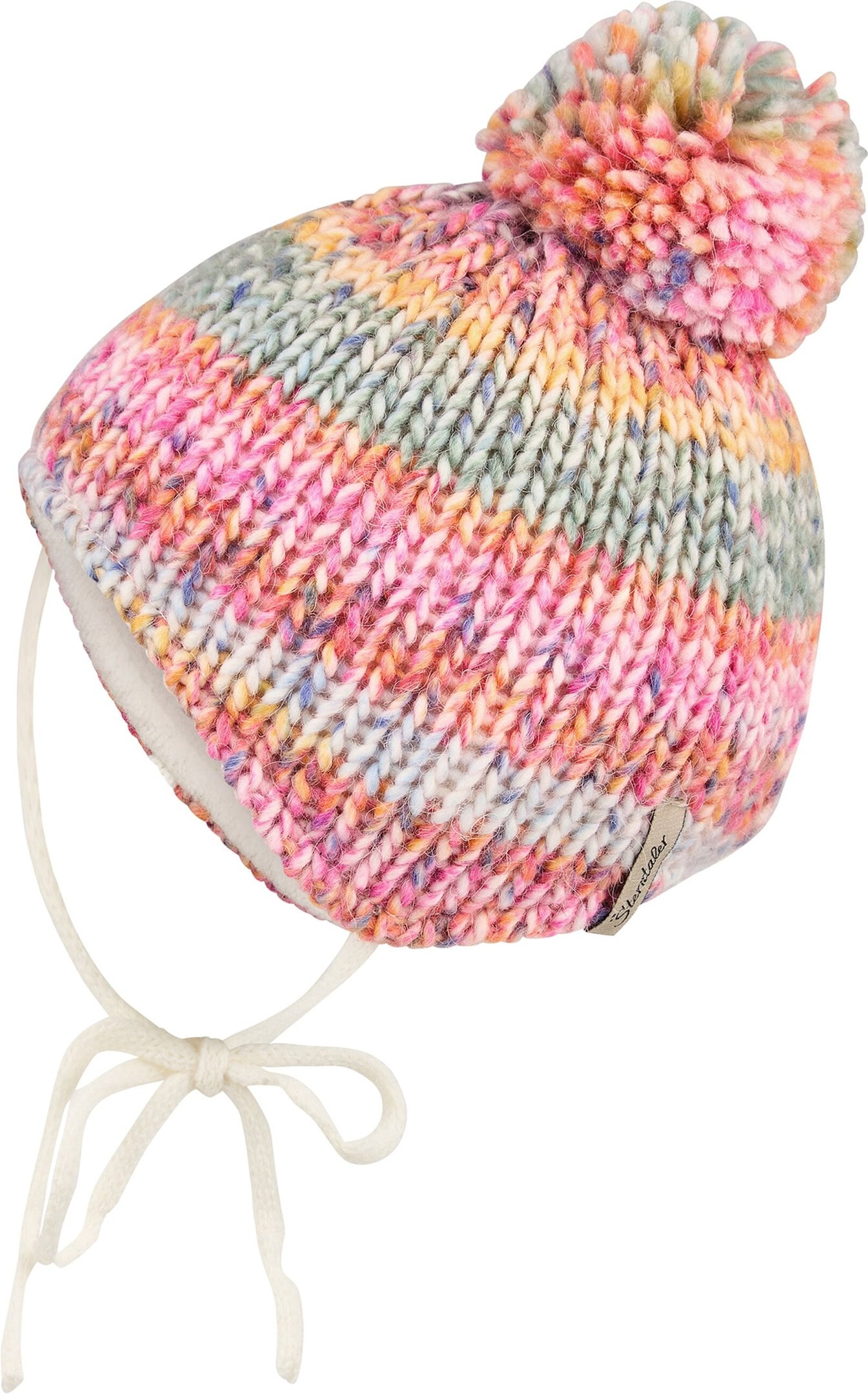 Sterntaler Winter-Strickmütze Bommel Ringel