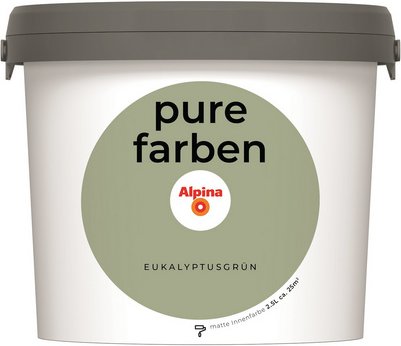 Thumbnail - ALPINA Wandfarbe »Pure Farben«, Eukalyptusgrün, 2,5L, matt - gruen