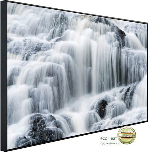Thumbnail - papermoon Infrarotheizung »EcoHeat - Bond Falls schwarz + weiss«, Matt-Effekt - bunt