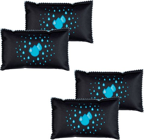 WENKO Auto-Entfeuchter, mit Indikator, 4er-Set - schwarz