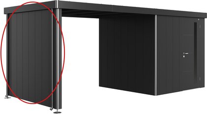 BIOHORT Seitenwand »Neo«, BxL: 2030 x 43 mm, feuerverzinkt/Polyamid-einbrennlackiertes Stahlblech - grau