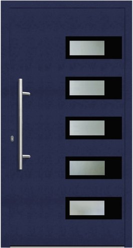 KNOCK Flügelüberdeckende Kunstoff-Haustür »Terra«, stahlblau