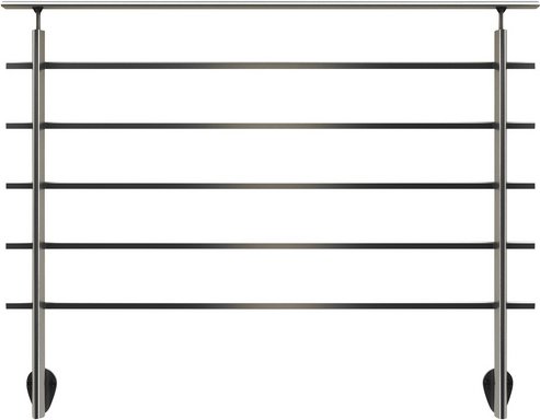 DOLLE Geländer, Aluminium, Länge: 150 cm - grau