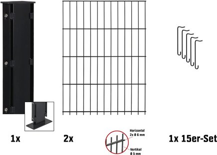 Thumbnail - FLORAWORLD Gabione, BxHxL: 12 x 123 x 201 cm, Stahl - grau