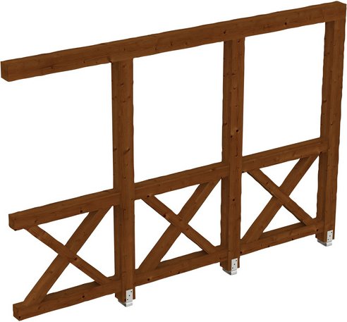 Thumbnail - SKANHOLZ Seitenwand, B x H: 305 x 210 cm, Holz, Farbe: nussbaum