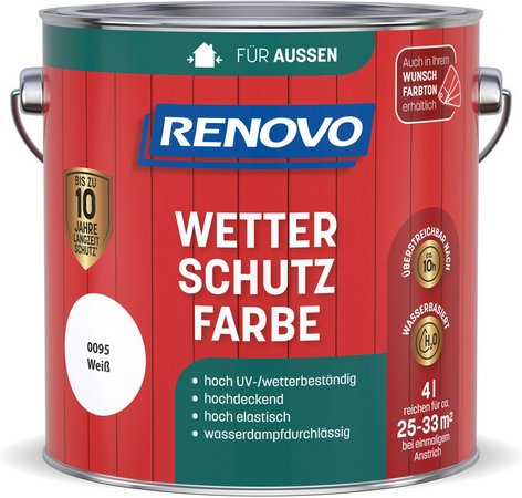 RENOVO Wetterschutzfarbe - weiss