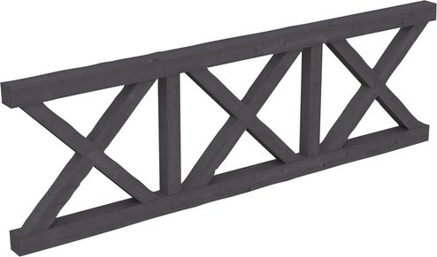 SKANHOLZ Brüstung, B x H: 78,5 x 84 cm, Holz, Farbe: schiefergrau