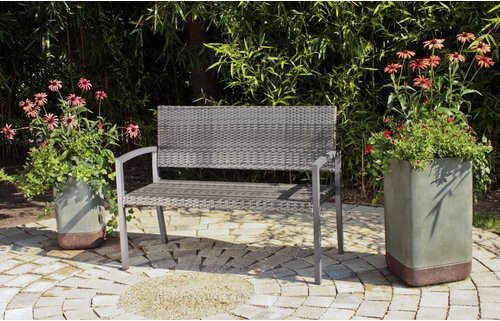 Thumbnail - GARDEN PLEASURE Bank »Sanremo«, Kunststoff, 2-Sitzer, BxHxT: 116 x 87 x 60 cm - grau