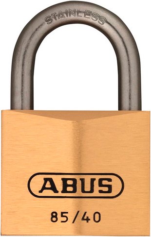 ABUS Vorhangschloss, aus Metall, 95 mm Breite, messingfarben - goldfarben