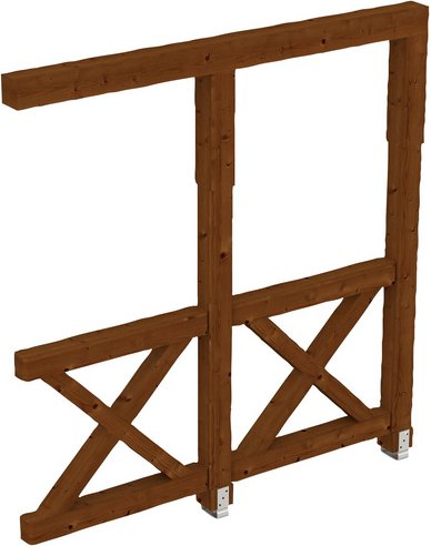 SKANHOLZ Seitenwand, B x H: 205 x 210 cm, Holz, Farbe: nussbaum