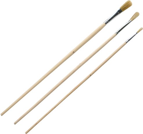 RENOVO Strichzieherset, 1,2 cm, Naturborsten hell - beige