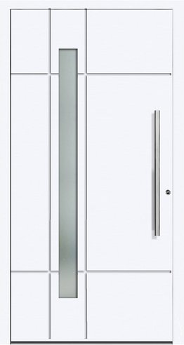 KNOCK Flügelüberdeckende Kunstoff-Haustür »KIEW«, weiß - weiss