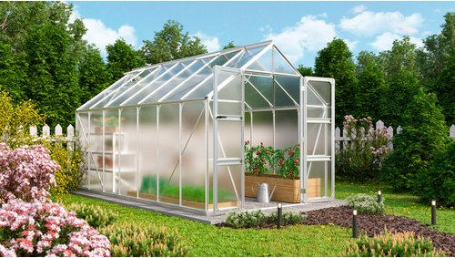 Thumbnail - VITAVIA Gewächshaus »Domus 11500«, BxHxL: 257 x 252 x 449 cm - silberfarben