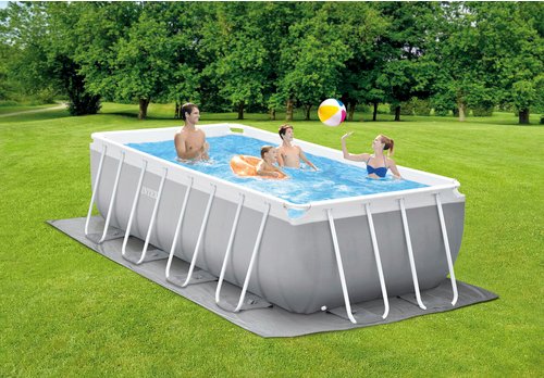 INTEX Pool »Prism Quadra «, LxB: 400 x 200 x 122 cm, Rechteckig, Grau