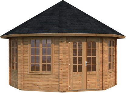 PALMAKO Pavillon »Hanna«, achteckig, BxHxT: 421 x 371 x 421 cm - braun