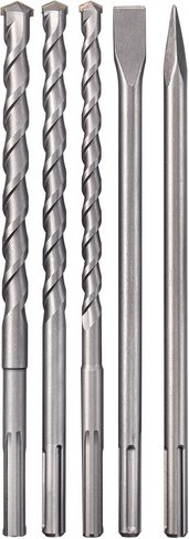EINHELL Bohrhammer-Zubehör, 5 SDS-Max Bohr-Meissel-Set