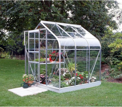 Thumbnail - VITAVIA Gewächshaus »Orion«, B x L x H: 201,5 x 195 x 231 cm - silberfarben