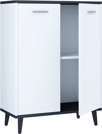 VCM Sideboard »Landos «, BxHxL: 60 x 81,4 x 28 cm, Holzwerkstoff - grau