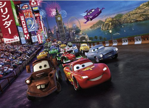 KOMAR Papiertapete »Cars Race«, Breite 254 cm - bunt