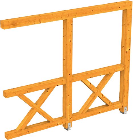 SKANHOLZ Seitenwand, B x H: 255 x 210 cm, Holz, Farbe: eiche hell