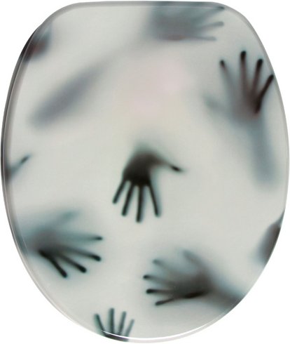 Thumbnail - Sanilo WC-Sitz, BxL: 37,7 x 47 cm, Shadow Hands - weiss