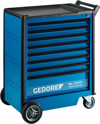 GEDORE Werkzeugwagen, mit 8 Schubladen - blau | schwarz