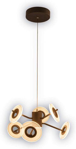 NÄVE LED-Pendelleuchte »DISCUS«, ∅xH: 57 x 15 cm, Metall/Kunststoff - schwarz