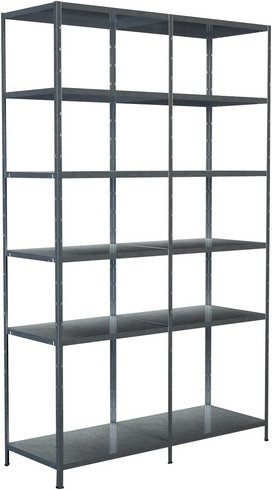 SCHULTE REGALWELT Grundregal mit Anbauregal, HxBxT 230 x 140 x 50 cm, 510 kg Traglast (max.), 12 Böden - silberfarben