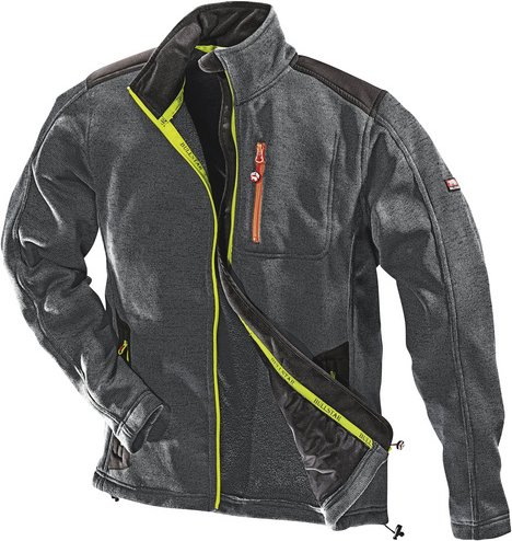 BULLSTAR Softshell-Strickfleecejacke, schwarz/grau, Polyester/Elastan, Gr. XXXL