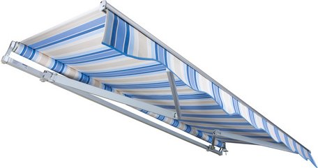 SPETTMANN Markise »STAR KLASSIK«, BxT: 400x300 cm, blau/grau/weiss gestreift