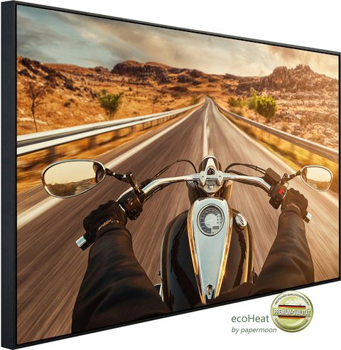 Thumbnail - papermoon Infrarotheizung »EcoHeat - Motorrad fahren«, Matt-Effekt - bunt