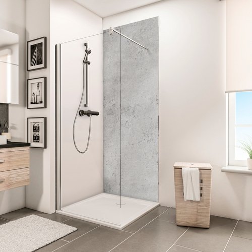 Thumbnail - SCHULTE Duschrückwand »ExpressPlus DecoDesign«, BxH: 100 x 210 cm, Aluminium-Verbundplatte - grau