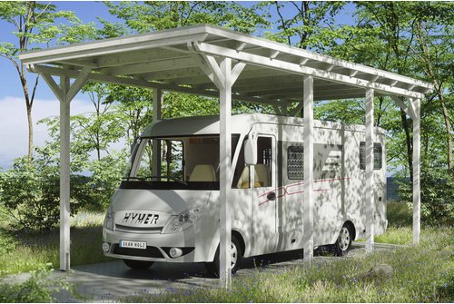 SKANHOLZ Carport »Emsland 2«, BxT: 404 x 846 cm, Firsthöhe: 372 cm, farbbehandelt - weiss