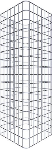 Gabiona Gabionensäule, silbergrau, Maschenweite 5 cm x 5 cm - silberfarben