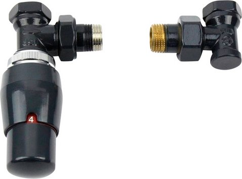 XIMAX Thermostat-Set »Elegant«, BxHxL: 25 x 115 x 85 mm, anthrazit - grau