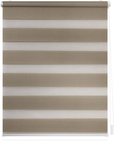 Thumbnail - Lichtblick Duo-Rollo, Klemmfix, B x L: 100 x 150 cm, Polyester, taupe - grau