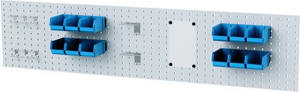 Simplaflex Lochwand, BxH: 200 x 45 cm, Stahlblech - grau