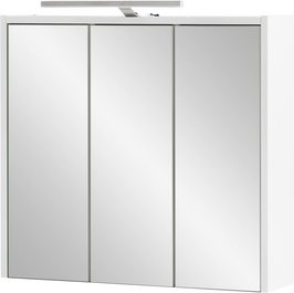 SCHILDMEYER Spiegelschrank »Flag«, HxT: 60 x 16 cm, 3-türig, weiß glänzend - weiss