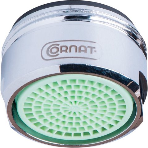 CORNAT Wassersparstrahler »Medic«, 1" M24, Durchflussmenge (max.): 5,5 l/min, grün/chromfarben - silberfarben