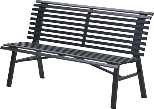 GARDEN IMPRESSIONS Gartenbank »Le Duc«, Aluminium, 3-Sitzer, BxTxH: 150 x 36 x 45 cm, carbon black - schwarz