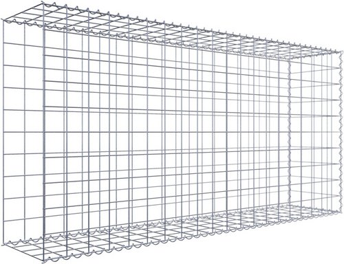 Gabiona Gabione, silbergrau, Maschenweite 10 cm x 10 cm, Spirale - silberfarben